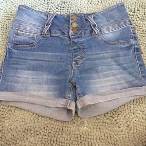 So, Denim shorts, 3.5” inseam, Girls size 16